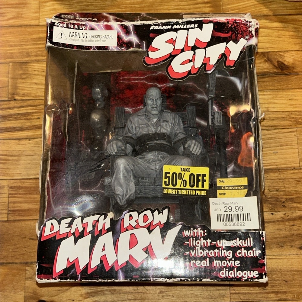 NECA Frank Miller Sin City Black & White Death Row Electric Chair Marv NEW